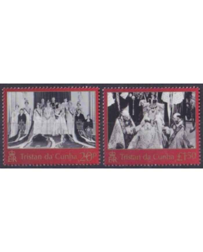 F-EX54438 TRISTAN DA CUNHA MNH 2002 ROYAL FAMILY GOLDEN JUBILEE OF QUEEN ELIZABETH.