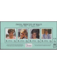 F-EX54451 TRISTAN DA CUNHA MNH 1997 ROYAL FAMILY DEATH PRINCESS DIANA.