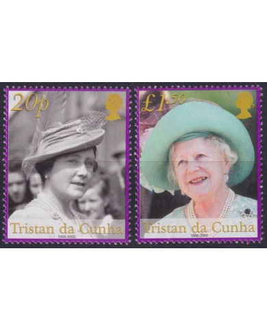 F-EX54469 TRISTAN DA CUNHA MNH 2002 ROYAL FAMILY QUEEN MOTHER.