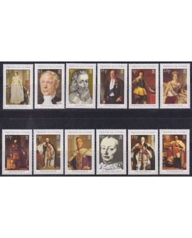 F-EX53191 TRISTAN DA CUNHA MNH 2000 KINGS & QUEEN OF ENGLAND MONARCHS.