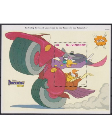 F-EX55127 ST VINCENT MNH 1993 DISNEY CARTOON COMICS DARKWING DUCK DONALD.
