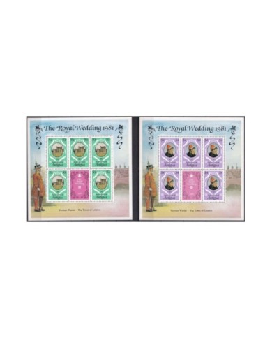 F-EX18818 ANTIGUA MNH 1981 SPECIAL SHEET ROYAL WEDDING PRINCE CARLOS & LADY DIANA.