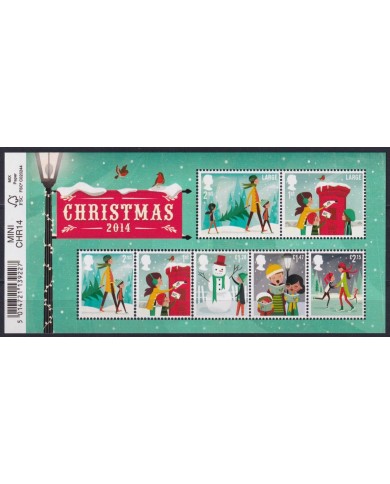 F-EX55131 ENGLAND UK GB MNH 2014 CHRISTMAS NAVIDAD SNOW LANDSCAPE DRAWING.