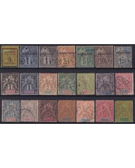 F-EX50591 GUADELOUPE CLASSIC STAMPS LOT HIGHT VALUE.