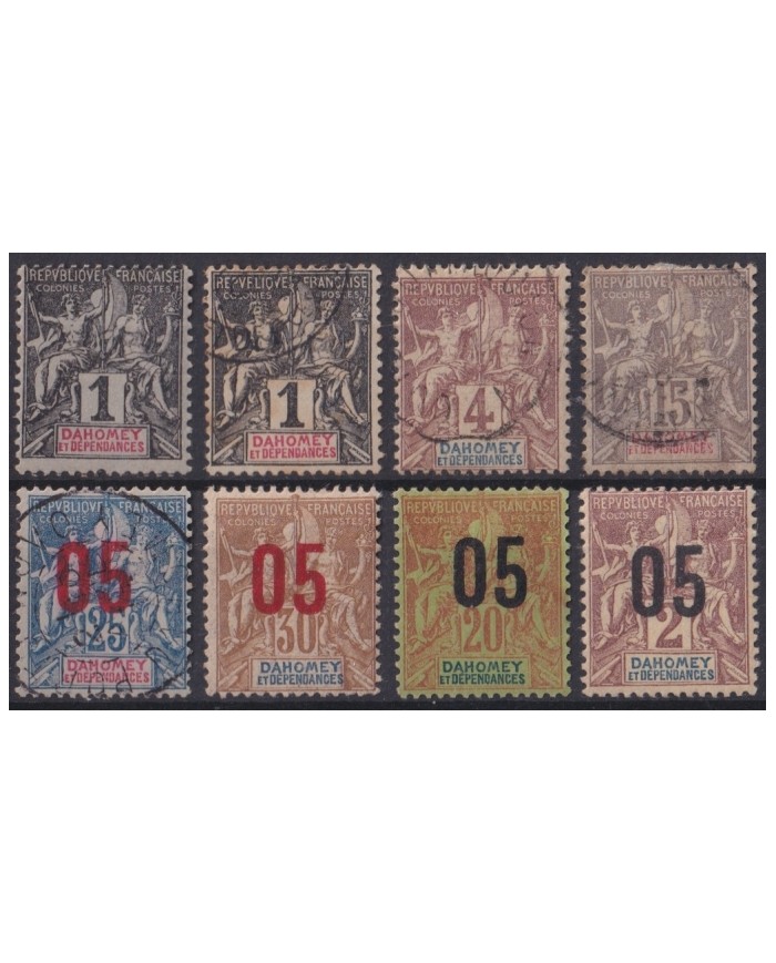 F-EX50595 DAHOMEY CLASSIC STAMPS LOT.