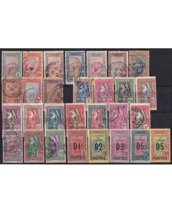 F-EX51903 TUNIS TUNISIE TUNISIA PACKET PARCEL POST STAMPS LOT.
