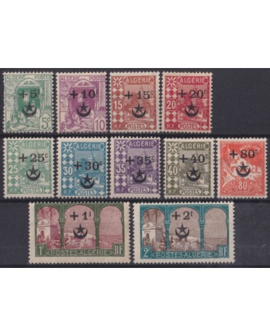 F-EX52685 ALGERIE ALGERIA 1927 MH OVERPRINT WOUNDED SOLDIER FUND.
