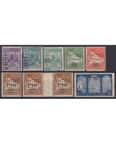 F-EX52686 ALGERIE ALGERIA 1927 MH OVERPRINT MOSQUEE ARCHITECTURE.
