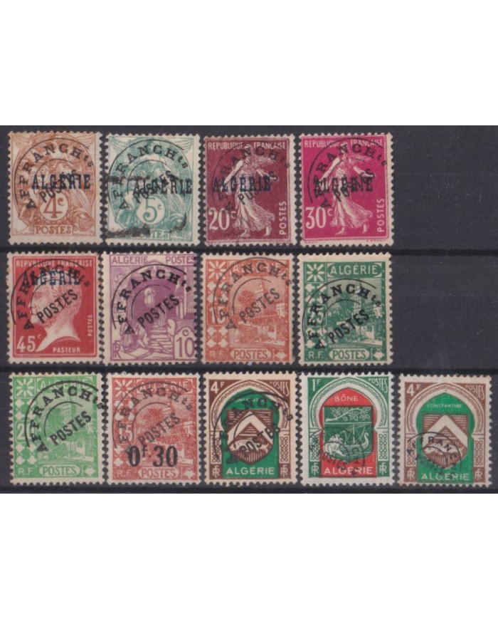F-EX52705 ALGERIE ALGERIA PRE-OBLITERE AFFRANCHS + 80€.