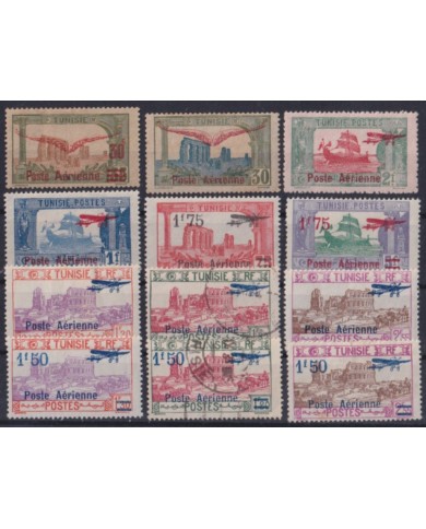 F-EX52714 TUNIS TUNISIE TUNISIA 1919-30 AIRMAIL AIRPLANE OVERPRINT ARCHEOLOGY