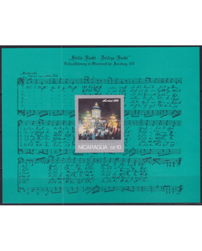F-EX53058 NICARAGUA MNH 1975 CHRISTMAS NAVIDAD CLASSIC MUSIC.
