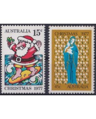 F-EX55393 AUSTRALIA MNH 1977 CHRISTMAS NAVIDAD SANTA CLAUS DRAWING RELIGION.