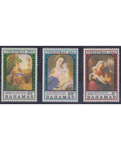 F-EX55397 BAHAMAS 1984 MNH CHRISTMAS NAVIDAD RELIGION ART ANAIS COLIN TITIAN.