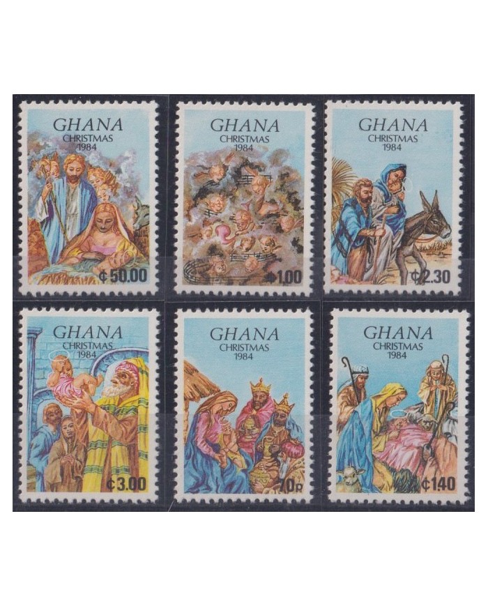 F-EX55412 GHANA 1984 MNH CHRISTMAS NAVIDAD RELIGION MADONNA DRAWING.