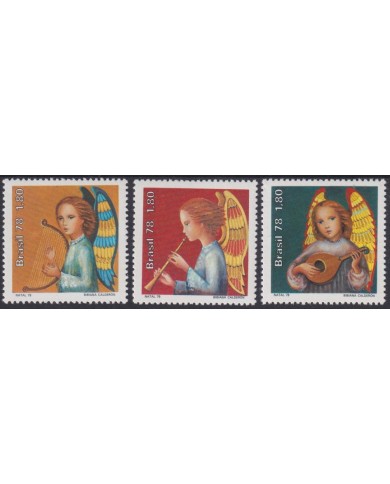 F-EX55415 BRAZIL BRASIL MNH 1978 CHRISTMAS NAVIDAD ANGELS DRAWING RELIGION.