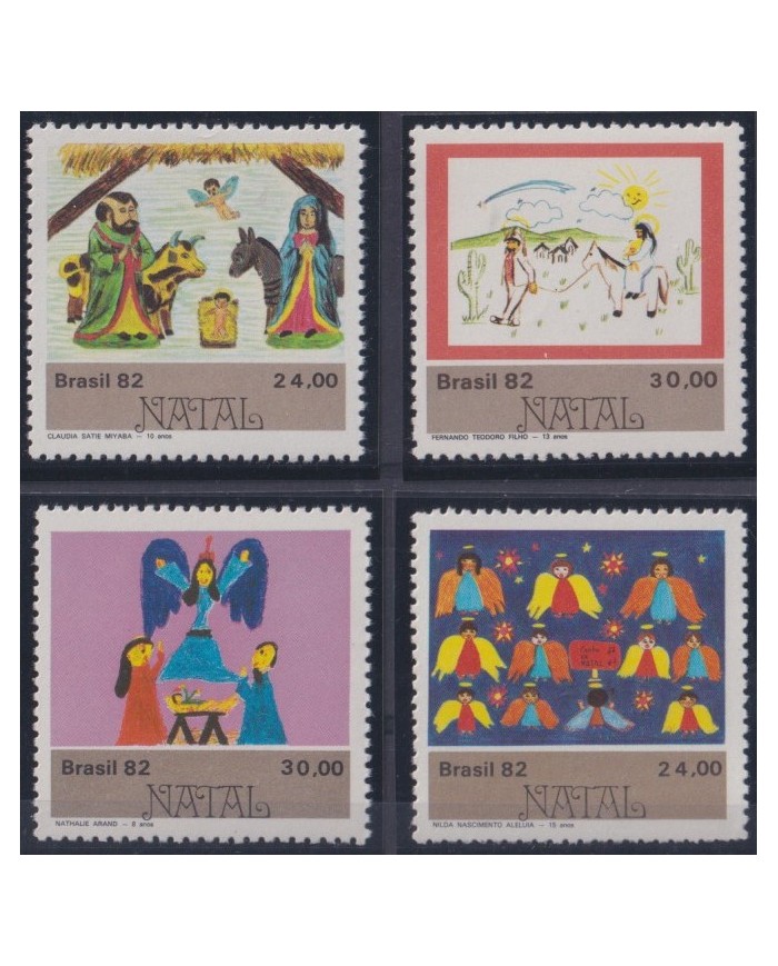 F-EX55416 BRAZIL BRASIL 1982 MNH CHRISTMAS NAVIDAD RELIGION CHILD DRAWING.