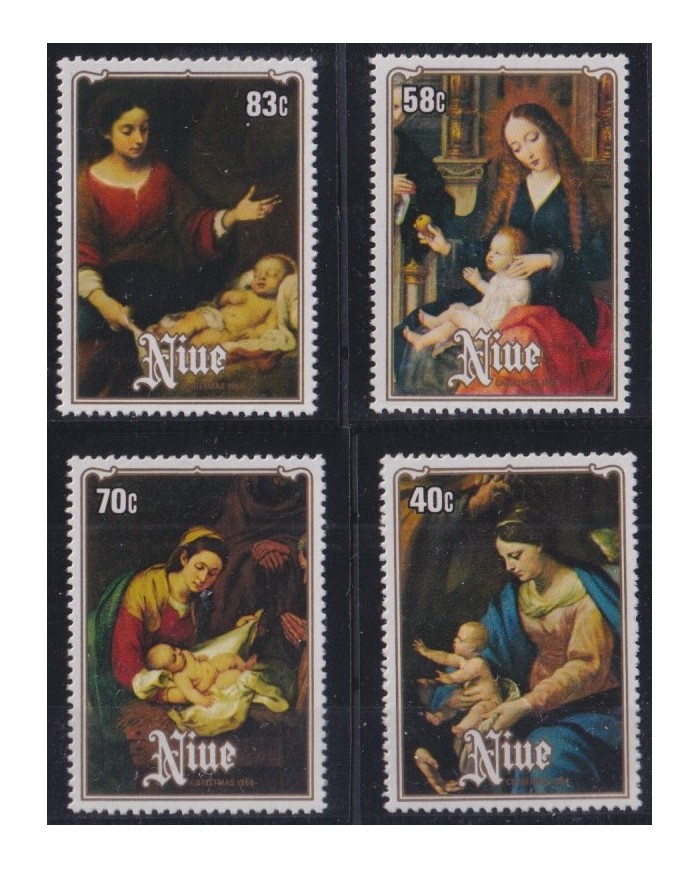 F-EX55425 NIUE 1983 MNH CHRISTMAS NAVIDAD RELIGION ART RAPHAEL PAINTING.