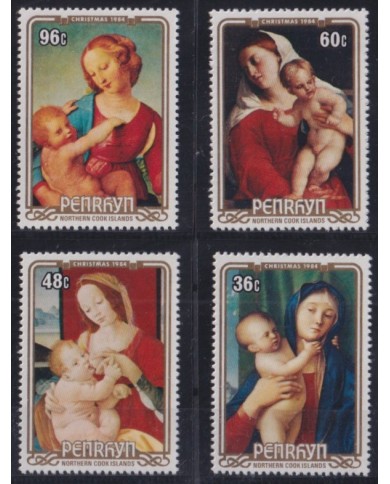 F-EX55426 PENRHYN 1984 MNH CHRISTMAS NAVIDAD RELIGION ART PAINTING RAPHAEL.