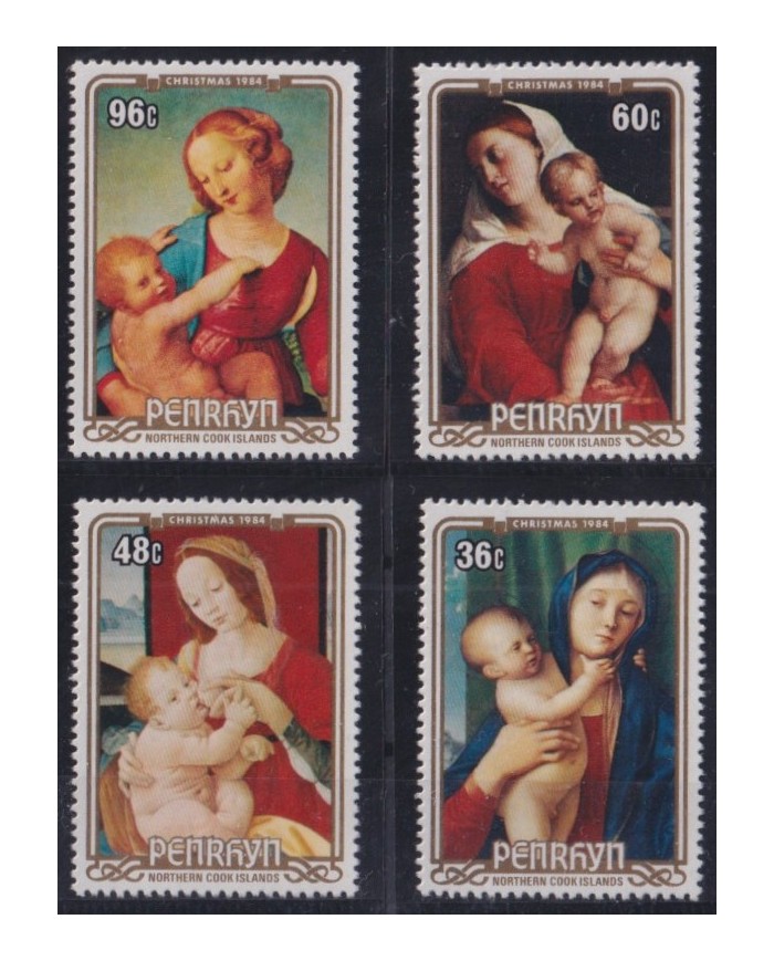 F-EX55426 PENRHYN 1984 MNH CHRISTMAS NAVIDAD RELIGION ART PAINTING RAPHAEL.