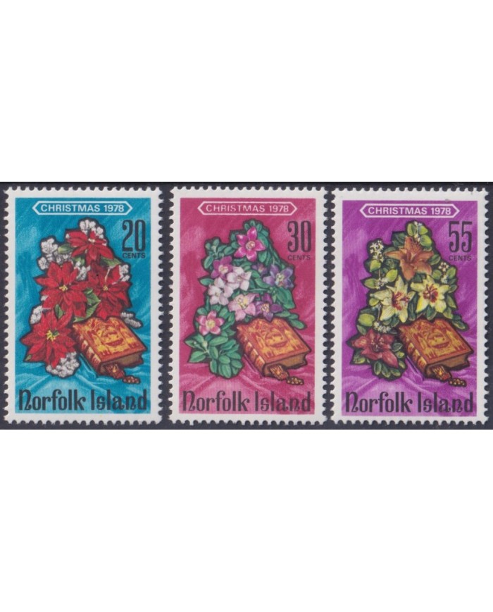F-EX55433 NORFOLK MNH 1978 CHRISTMAS NAVIDAD FLORES FLOWERS.