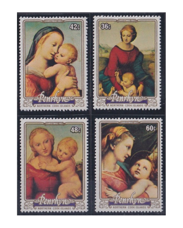F-EX55440 PENRHYN 1983 MNH CHRISTMAS NAVIDAD RELIGION ART PAINTING RAPHAEL.