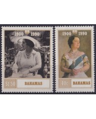 F-EX55235 BAHAMAS MNH 1990 ROYAL FAMILY QUEEN MOTHER.