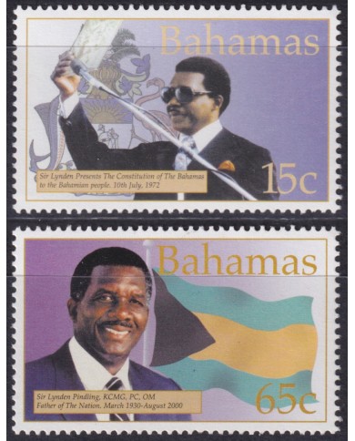 F-EX55252 BAHAMAS MNH 2001 LYNDEN PINDLING INDEPENDENCE ANNIB.