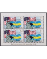 F-EX55253 BAHAMAS MNH 2002 REMEMBRANCE OF 11/S WORLD TRADE CENTER TERRORISM.