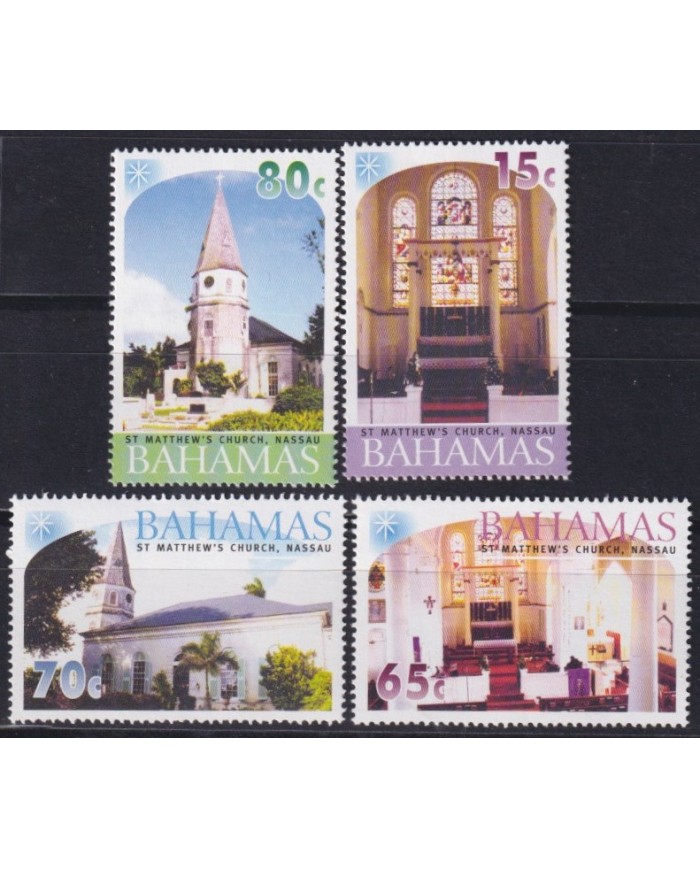 F-EX55257 BAHAMAS MNH 2003 CHURCH ARCHITECTURE ST MATTEWS NASSAU.