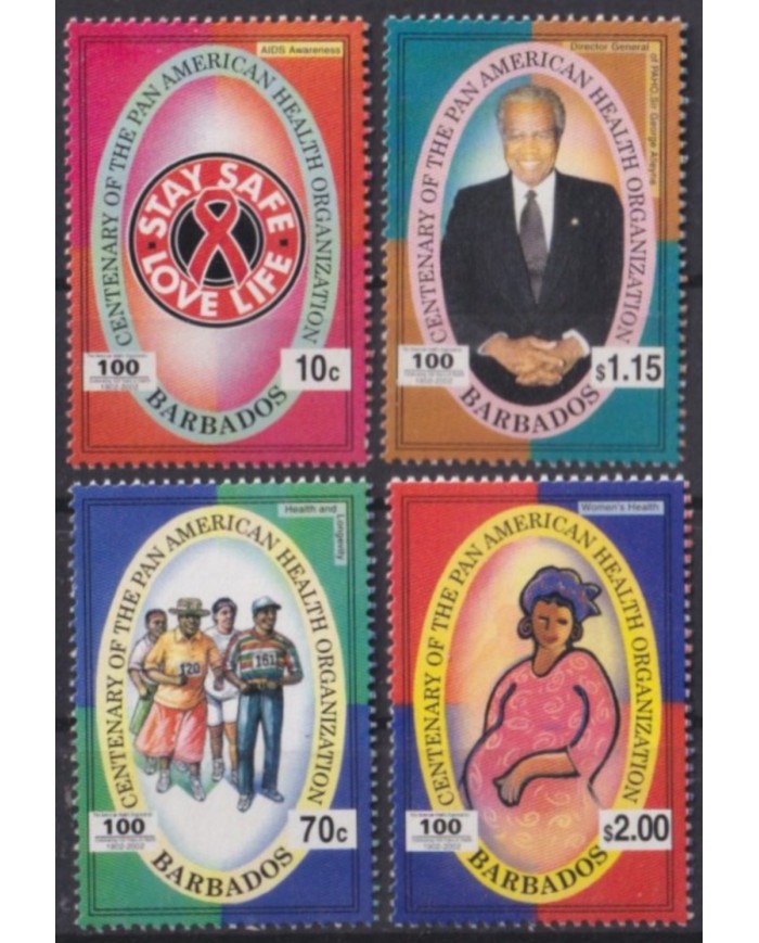 F-EX55224 BARBADOS MNH 2002 PAN AMERICAN HELTH CENTENARY.