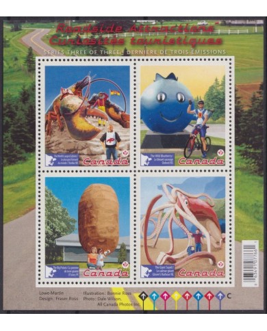 F-EX55215 CANADA MNH 2011 ROADSIDE ATTRACTIONS PARK SHEET.
