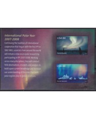F-EX54404 USA US MNH 2008 INTERNATIONAL POLAR YEAR AURORA BOREALIS.