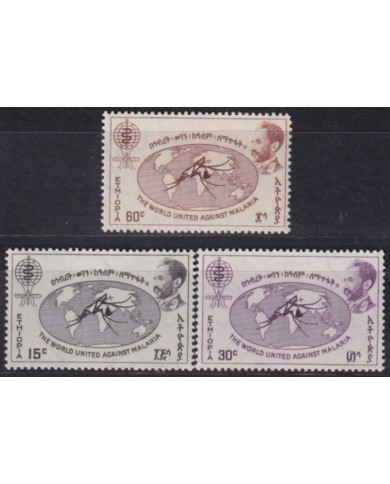 F-EX55568 ETHIOPIA 1962 MH WORLD UNITED AGAINST MALARIA HEALTH MEDICINE.