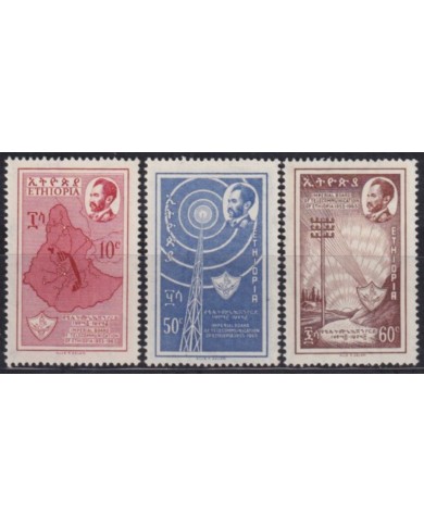 F-EX55569 ETHIOPIA 1963 MNH 10th ANNIV IMPERIAL BOARD TELECOMMUNICATIONS.