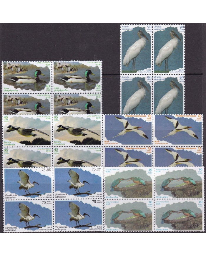 2016.40 CUBA 2016 MNH. AVES ACUATICAS. SEA BIRD PAJAROS. BLOCK 4.