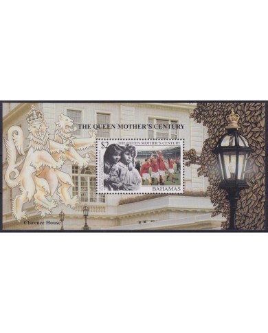 F-EX54613 BAHAMAS MNH 1999 QUEEN MOTHER CENTURY WORLD CUP 1966.