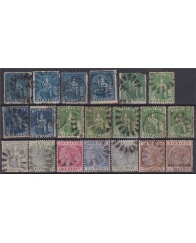 F-EX44899 BARBADOS CLASSIC STAMPS LOT HIGHT VALUE.