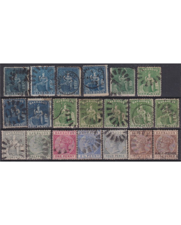 F-EX44899 BARBADOS CLASSIC STAMPS LOT HIGHT VALUE.