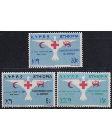 F-EX55583 ETHIOPIA 1969 MNH LEAGUE RED CROSS SOCIETIES PEACE PIGEON BIRD.