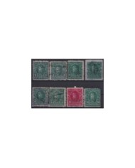 F-EX17117 MEXICO REVENUE 1890-91 DOCUMENTOS STAMPS 1c...10$ LOT
