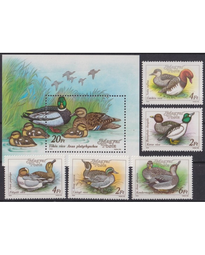 F-EX55459 HUNGARY MNH 1988 DUCK BIRD AVES OISEAUX VÖGEL.