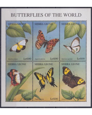 F-EX55445 SIERRA LEONE MNH 1997 WILDLIFE FAUNA BUTTERFLIES MARIPOSAS PAPILLON.