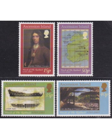 F-EX55486 ASCENSION IS MNH 2005 SHIP BARCOS CENT OF WRECK OF THE ROEBUCK.