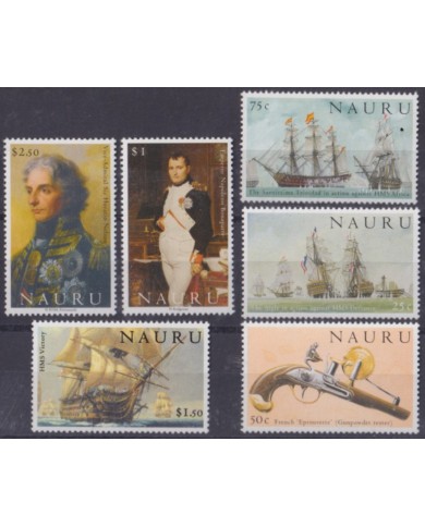 F-EX55490 NAURU IS MNH 2005 SHIP BARCOS TRAFALGAR NAPOLEON NELSON VICTORY SHIP.