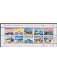 F-EX53072 NAURU IS MNH 2005 SHIP END OF WWII BATTLESHIP ROUTE TO VICTORY TANK AIRPLANE.