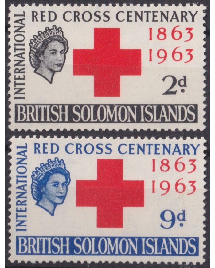 F-EX55454 SOLOMON IS MNH 1963 RED CROSS.