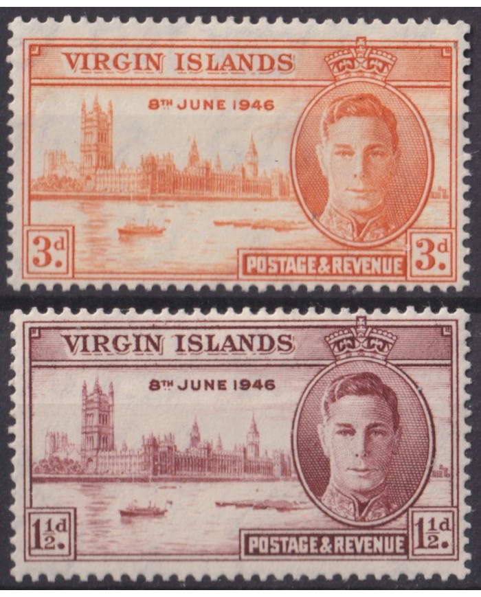 F-EX55384 VIRGIN IS 1946 MH GEORGE VI VICTORY.
