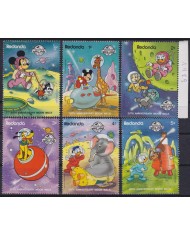 F-EX55533 REDONDA MNH 1989 DISNEY DONALD DUCK 20th ANNIV MOON WALK MICKEY MOUSE