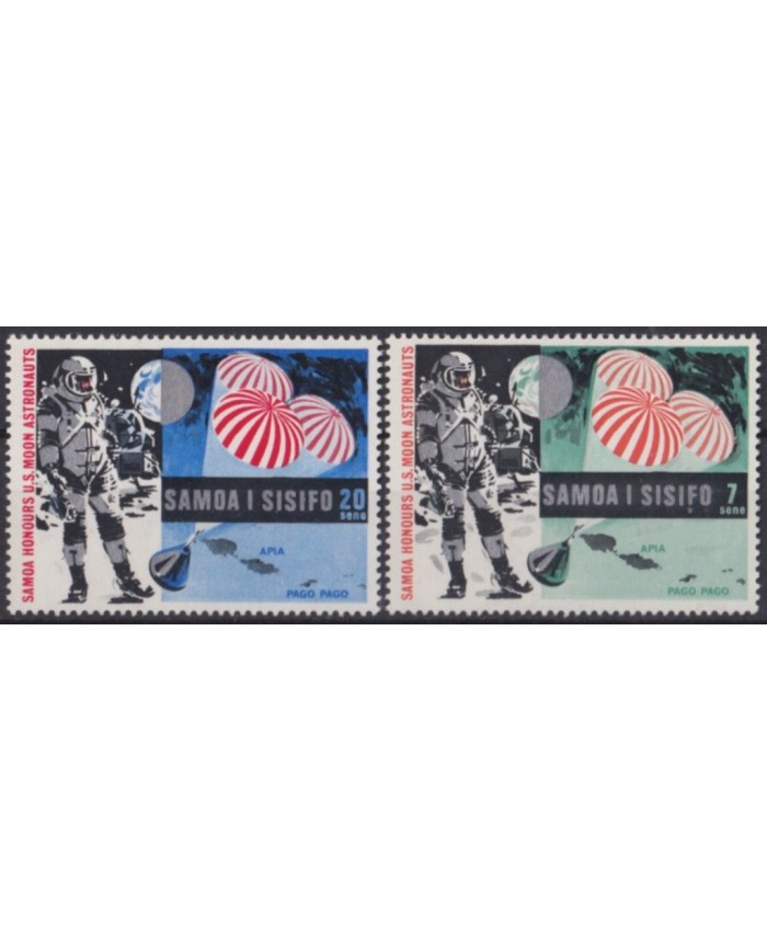 F-EX55528 SAMOA I SISIFO MNH 1969 SPACE MOON EXPLORATION COSMOS.