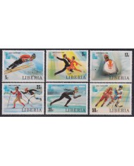 F-EX55523 LIBERIA MNH 1980 WINTER OLYMPIC GAMES LAKE PLACID SKI SKIITING HOCKEY.